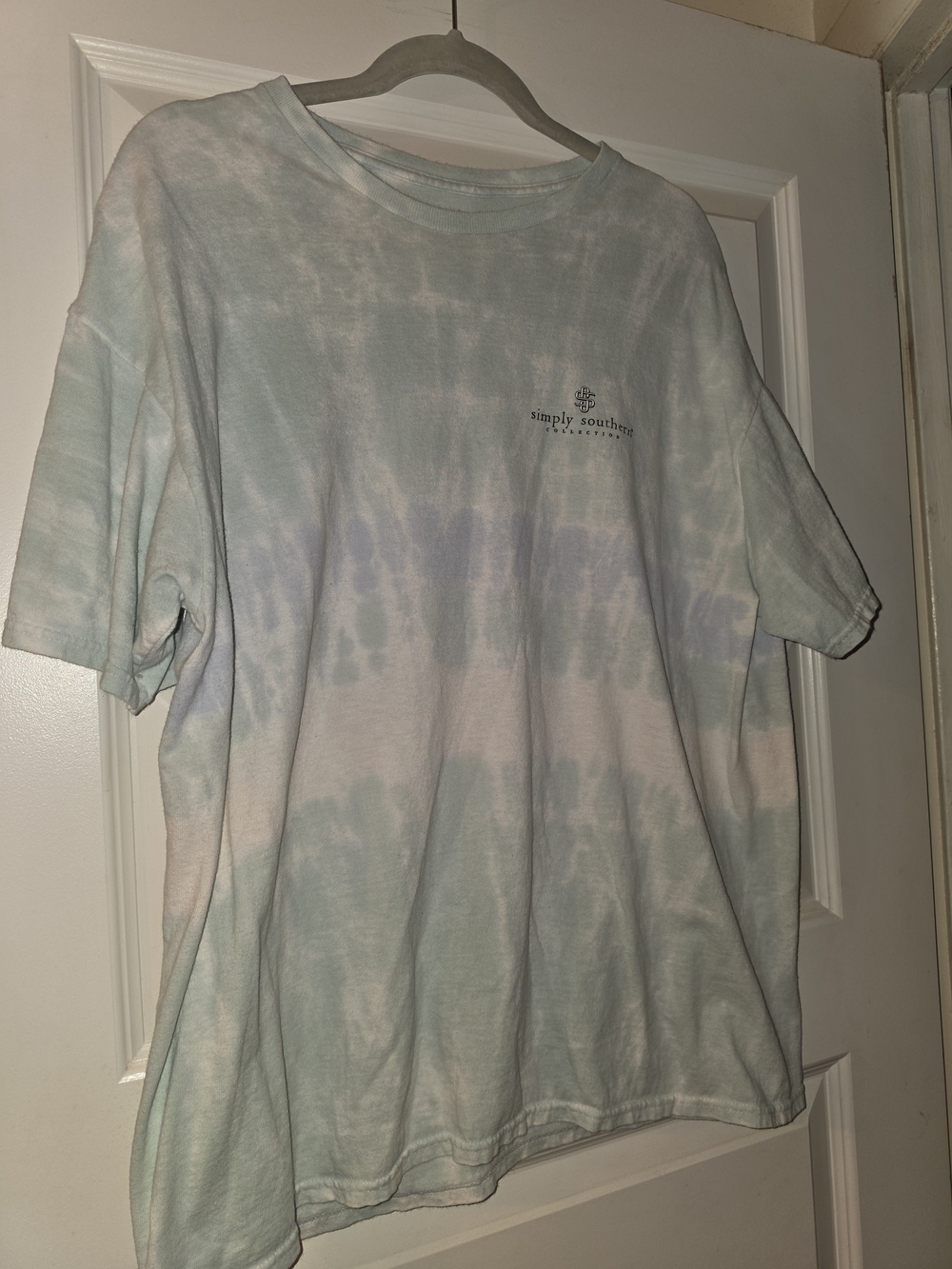 Simply Southern Men's Pastel Tie-Dye Tee - Light Blue, Pale Pink, Lavender